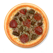 11. SUPER MEAT - 40cm; Kaste, Juust Mozarella, Hakkliha, Sink, Salaami, Kebab