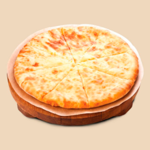 4. СЫРНАЯ ЛЕПЁШКА С ЧЕСНОКОМ - 40cm; Оливковое масло, Сыр Моцарелла, Чеснок