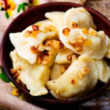 Жареные пельмени